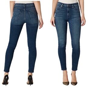 NWOT Hudson Barbara Y2K Rocker Model High Waist Super Skinny Ankle Shade 1B 25
